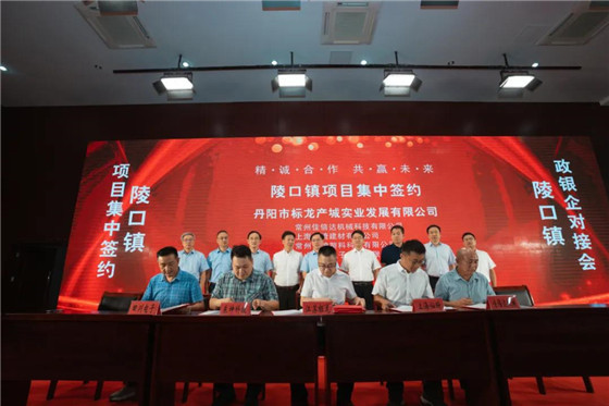 江蘇丹陽陵口鎮(zhèn)開展項(xiàng)目集中簽約暨政銀企對(duì)接會(huì)
